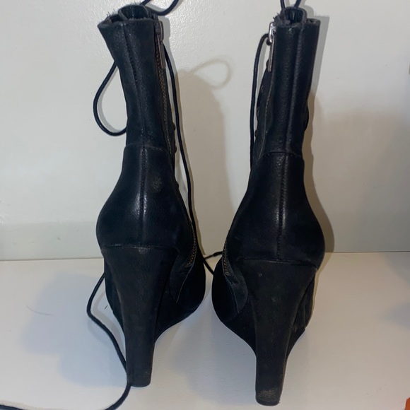 Joie Break On Through Lace-up Wedge Boots - Picture 5 of 12